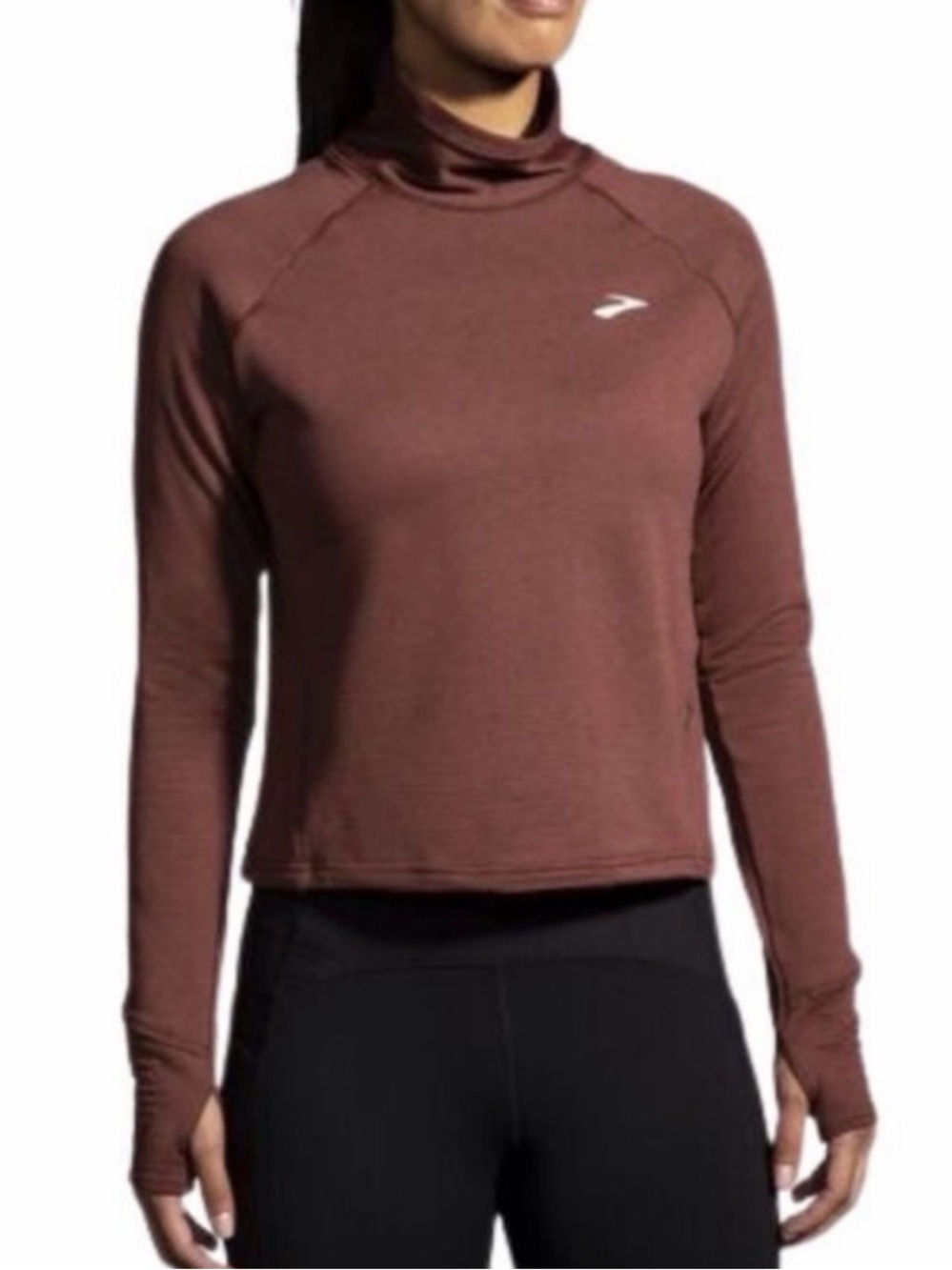 Brooks Notch Thermal Long Sleeve 2.0 Rust Color Pullover Size Small NWOT